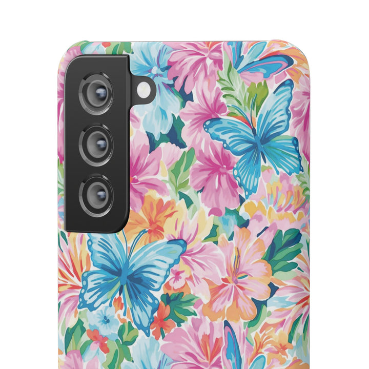 Sleek Snap Butterflies Flowers Cute Phone Case for iPhone 16 15 14 13 12 11 X Xs Max Xr Pro Plus Samsung Galaxy S24 S23 S22 S21 S20 Ultra