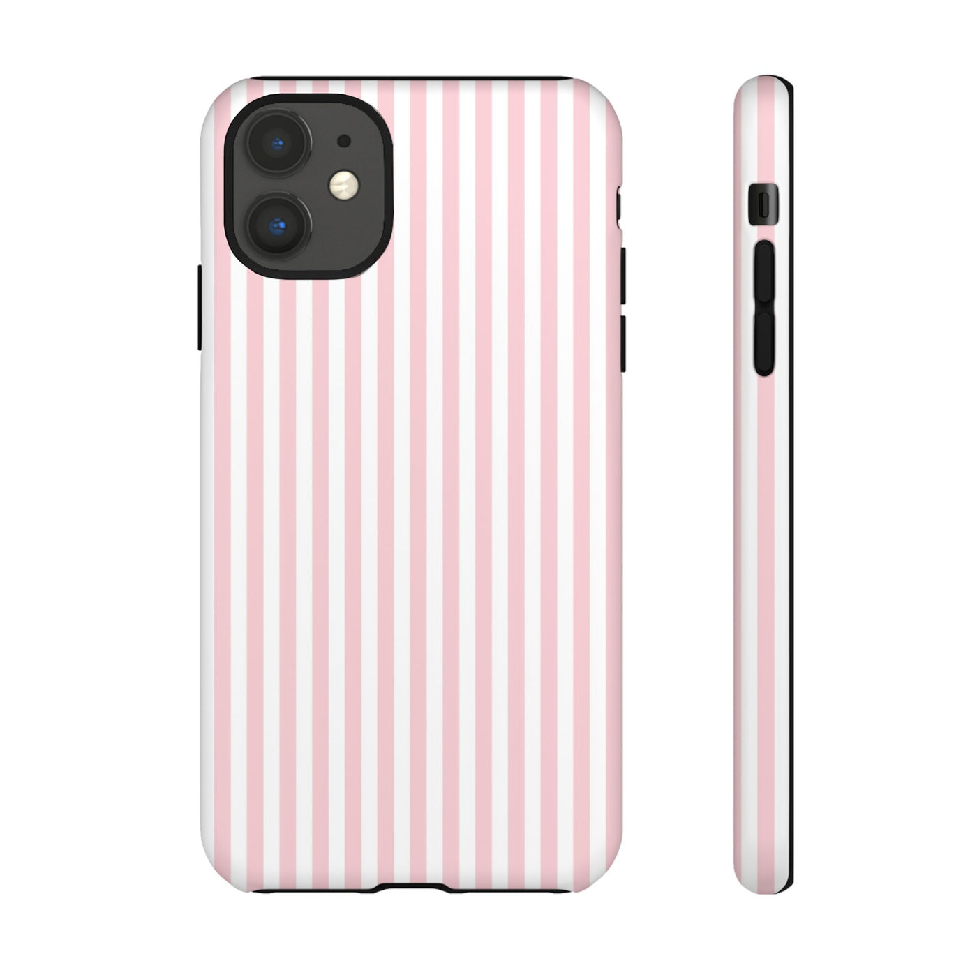 Tough Premium Sweet Pink Stripes Phone Case Gift for Her - For Apple iPhone 16 Pro Max 16e iPhone 15 Pro iPhone Iphone 14 Plus 13 Pro 12 SE XR - Studio40ParkLane