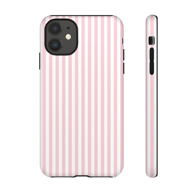 Tough Premium Sweet Pink Stripes Phone Case Gift for Her - For Apple iPhone 16 Pro Max 16e iPhone 15 Pro iPhone Iphone 14 Plus 13 Pro 12 SE XR - Studio40ParkLane