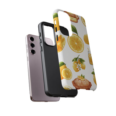 Impact Resistant, Lemon Fruit Pie, Cute Phone Cases for Samsung S24, S23, S22, S21, IPhone 15 pro Iphone 14 pro Iphone 13 IPhone 12 Iphone 11