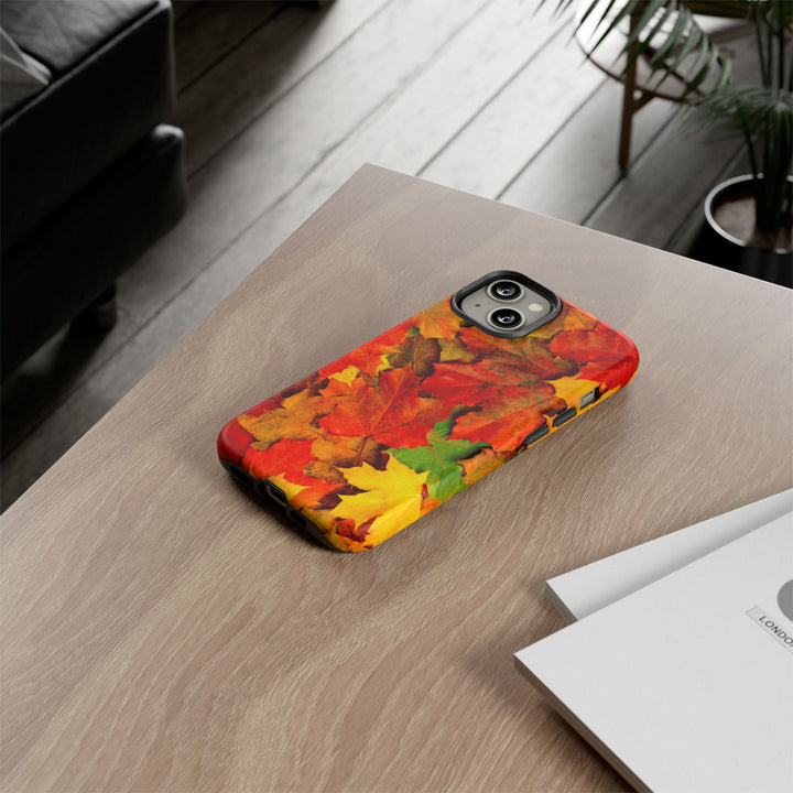 Fall Leaves Impact Resistant, Cute Phone Cases for Samsung S24, S23, S22, S21, IPhone 15 pro Iphone 14 pro Iphone 13 IPhone 12 Iphone 11 - Studio40ParkLane