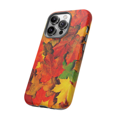 Fall Leaves Impact Resistant, Cute Phone Cases for Samsung S24, S23, S22, S21, IPhone 15 pro Iphone 14 pro Iphone 13 IPhone 12 Iphone 11