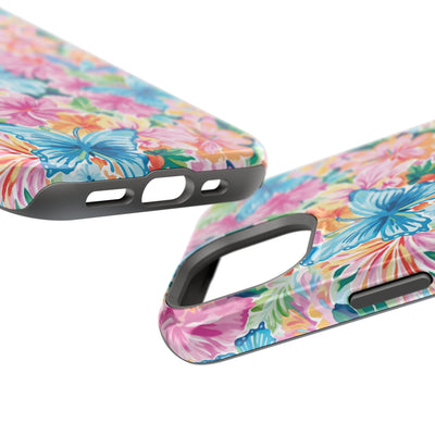 Butterflies Flowers Magsafe Cute Phone Case for Iphone Gift for Her, iPhone 16 Case iPhone 15 Pro Max Case, Iphone 14, Iphone 14 Pro Max, 13, 12