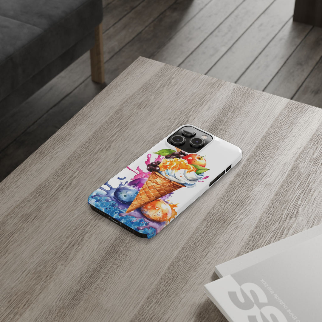 Slim Summer Ice Cream Cone Slim Cute Phone Cases for Iphone | iPhone 15 Case | iPhone 15 Pro Max Case, Iphone 14, Iphone 14 Pro Max, Iphone 13 - Studio40ParkLane