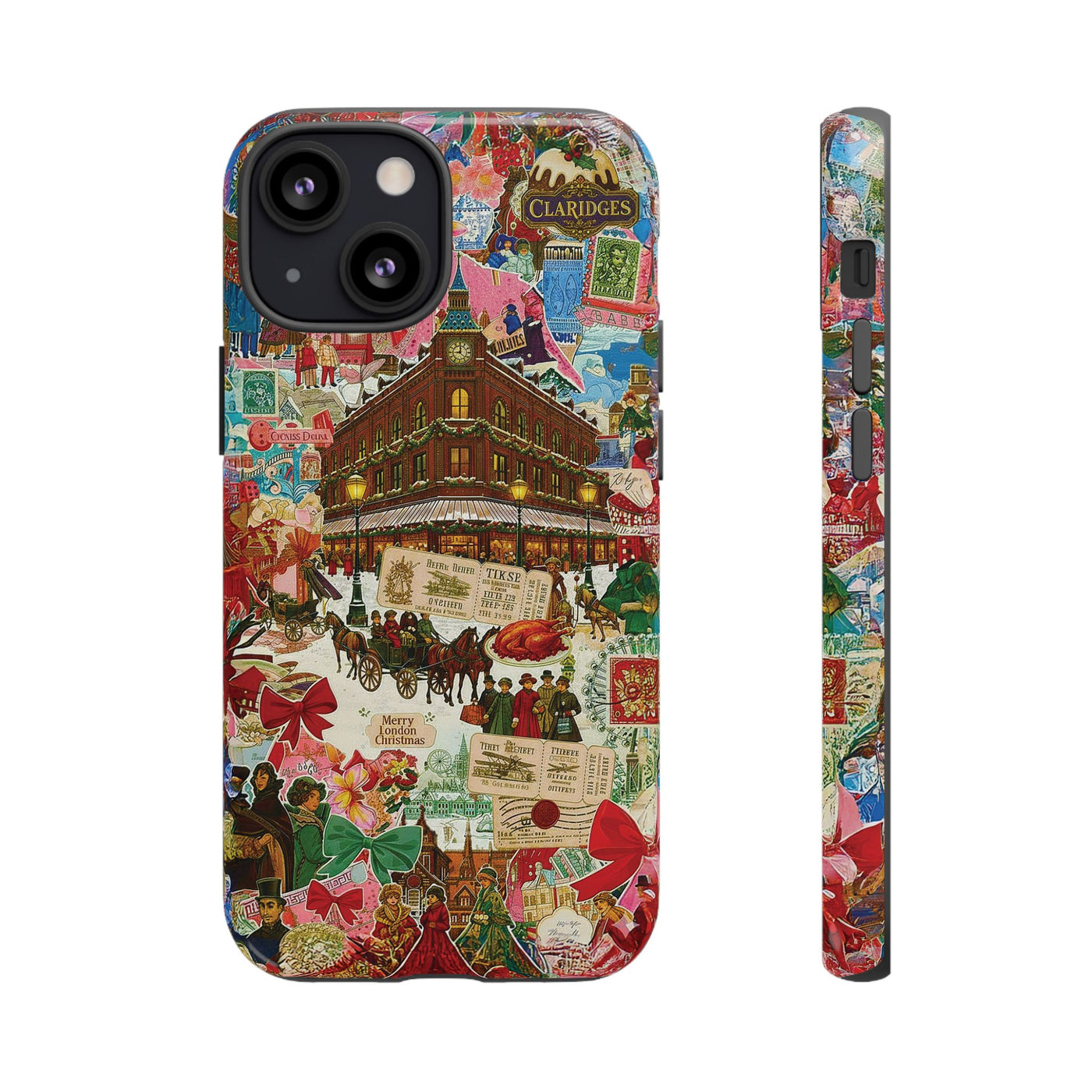 Aesthetic Tough London Coquette Collage Premium Phone Case - For iPhone 17 Pro Max iPhone 16 Pro iPhone 15 Iphone 14 Plus 13 Pro 12 11 10 XR - Studio40ParkLane
