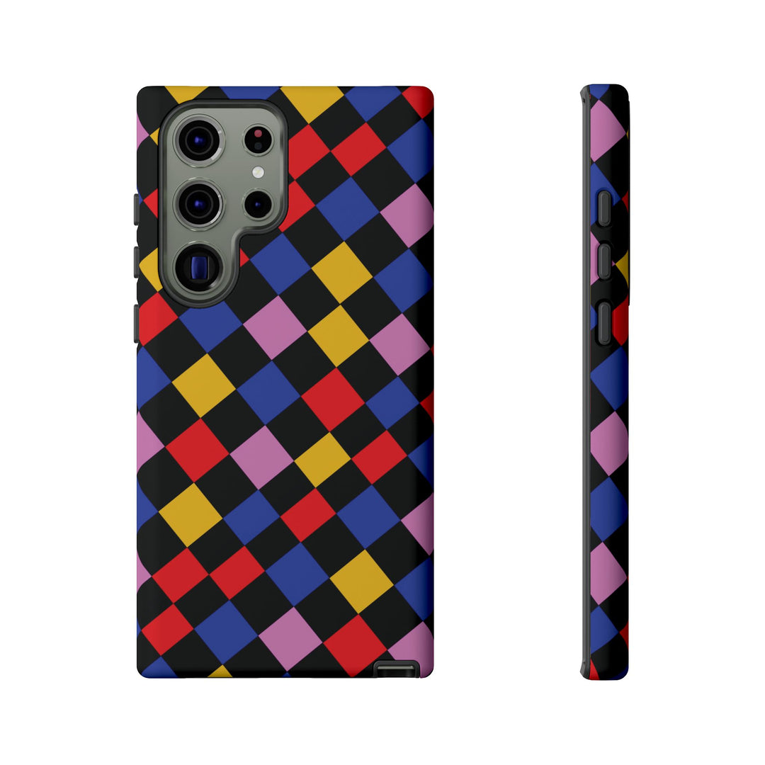 Aesthetic Tough Colorful Checkerboard Phone Case Premium - For iPhone 17 Pro Max iPhone 16 Pro iPhone 15 Iphone 14 Plus 13 Pro 12 11 10 XR - Studio40ParkLane