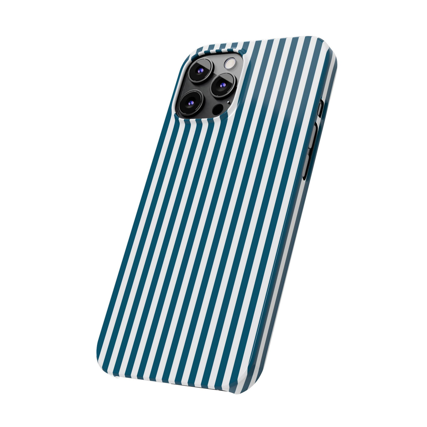Slim Teal Blue Striped Cute Phone Case for Iphone 16 - | iPhone 15 Pro Max Case | iPhone 14 Case Iphone 13 12 11 10 9 8 7 X XS Gift for Her - Studio40ParkLane