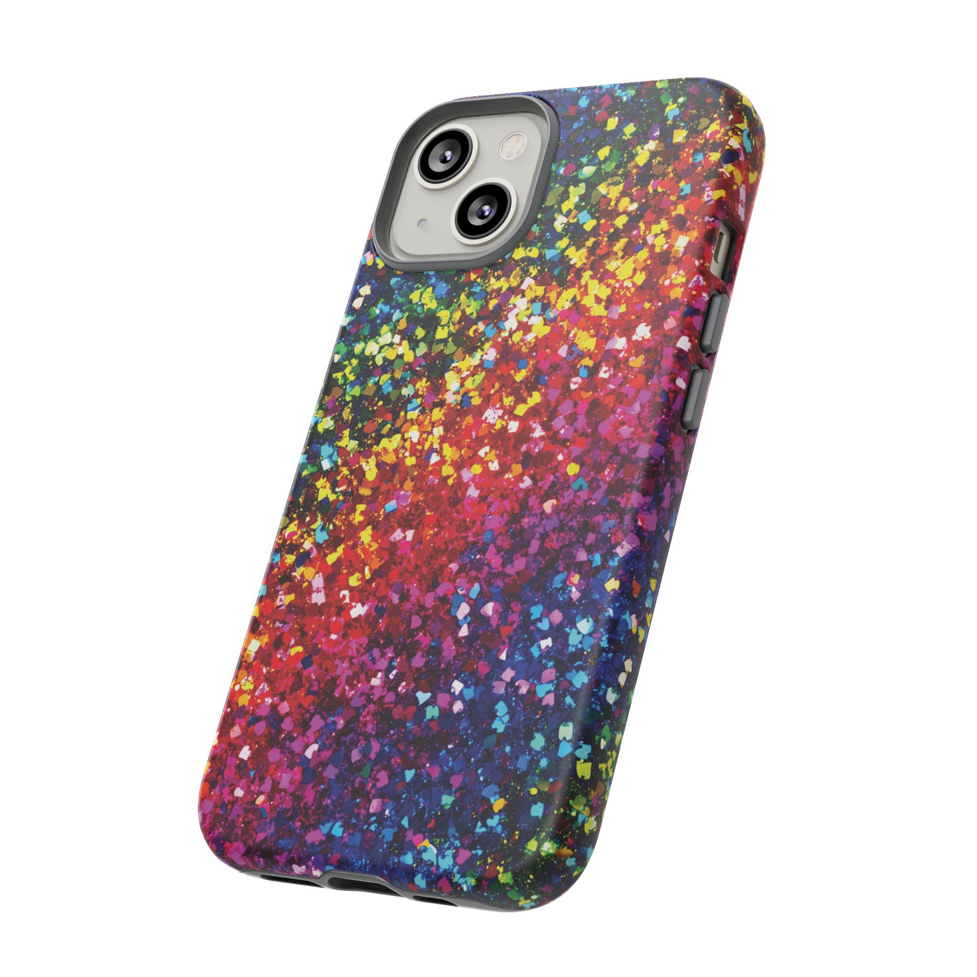 Faux Chic Play on Glitter Effect Cute Phone Case, for IPhone 16 pro Max | Iphone 15, Iphone 14, IPhone 13 Case, 11 8 7, Samsung Galaxy S24, S23, S22, S21, 2 Layer Protection