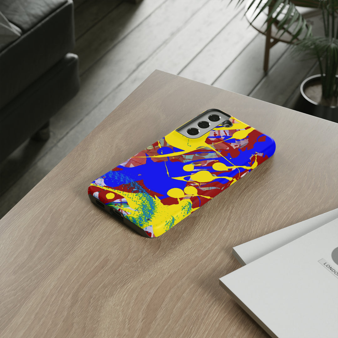 Samsung Galaxy Phone Case | Galaxy S23, S22, S21, S20 | Luxury Case Double Layered | Impact Resistant | Fashionable - Paint Spill 2 - Studio40ParkLane