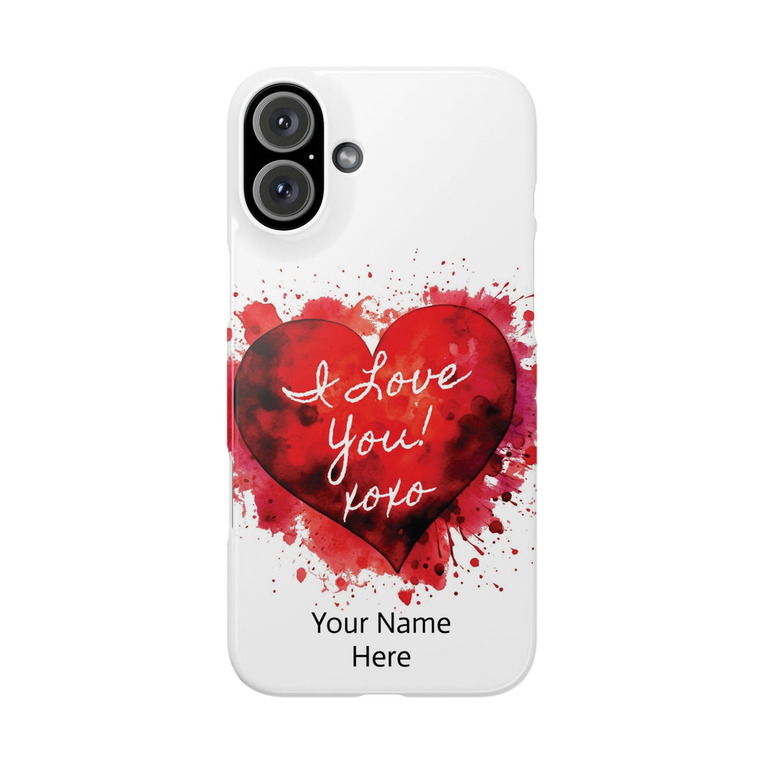 Slim Custom Personalized Valentine Love Gift for Her Cute Phone Cases for Iphone 16 Pro Max | iPhone 15 Case | iPhone 15 Pro Max Case, Iphone 14, 13, 12, 11, 10, 8, 7 - Studio40ParkLane