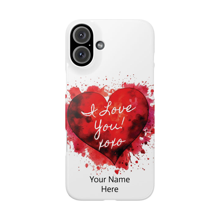 Slim Custom Personalized Valentine Love Gift for Her Cute Phone Cases for Iphone 16 Pro Max | iPhone 15 Case | iPhone 15 Pro Max Case, Iphone 14, 13, 12, 11, 10, 8, 7 - Studio40ParkLane
