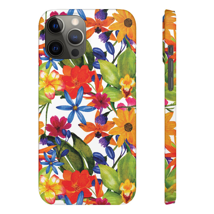 Sleek Snap Colorful Flowers Cute Phone Case for iPhone 16 15 14 13 12 11 X Xs Max Xr Pro Plus Samsung Galaxy S24 S23 S22 S21 S20 Note Ultra
