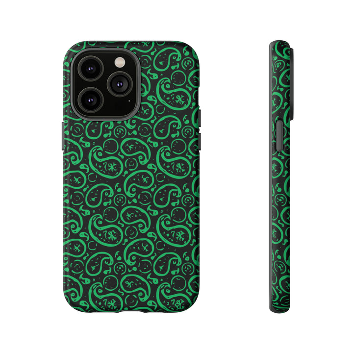Cute IPhone Case | iPhone 15 Case | iPhone 15 Pro Max Case, Iphone 14 Case, Iphone 14 Pro Max Case IPhone Case for Art Lovers, Paisley Green - Studio40ParkLane