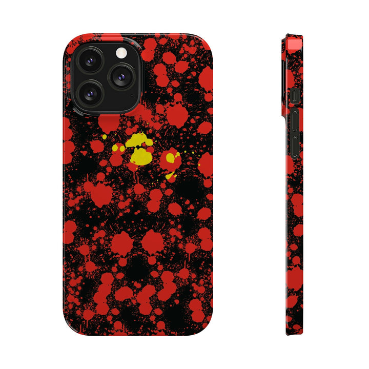 Slim Cute Phone Cases for Iphone - | iPhone 15 Case | iPhone 15 Pro Max Case, Iphone 14 Case, Iphone 14 Pro Max, Iphone 13, Red Yellow Paint Splash - Studio40ParkLane