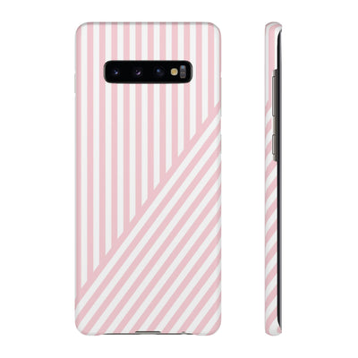 Aesthetic Sweet Pink Stripes Cute Phone Case Sleek Snap - For iPhone 17 Pro Max iPhone 16 Pro iPhone 15 Iphone 14 Plus 13 Pro 12 11 10 Gift