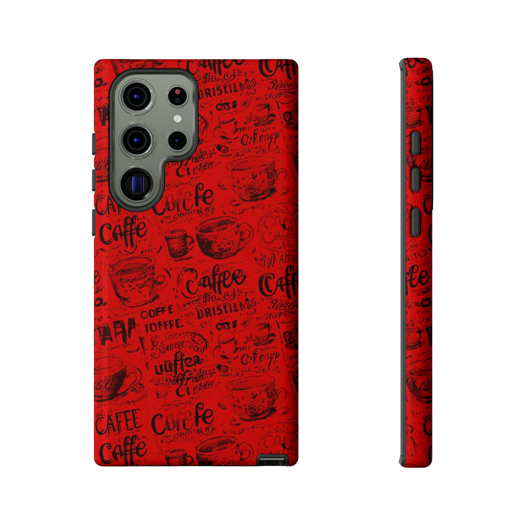 Cute Samsung Phone Case | Aesthetic Samsung Phone Case | Galaxy S23, S22, S21, S20 | Red Black Coffee, Protective Phone Case - Studio40ParkLane