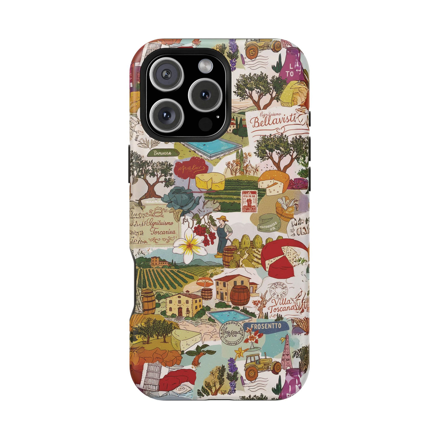 Italy Tuscany Coquette Collage Tough Magsafe Cute Phone Cases for Iphone | iPhone 17 Pro Max Case, Iphone 16, Iphone 15 14 13 12 11 10 9 - Studio40ParkLane