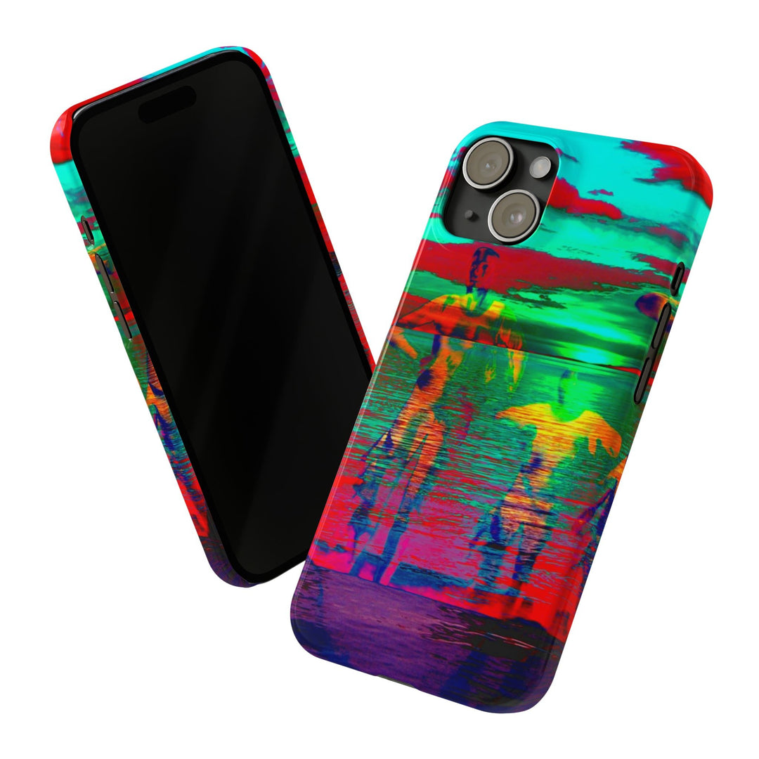 Slim Cute Phone Cases for Iphone - | iPhone 15 Case | iPhone 15 Pro Max Case, Iphone 14 Case, Iphone 14 Pro Max, Iphone 13, Sunset Mystery Dance - Studio40ParkLane