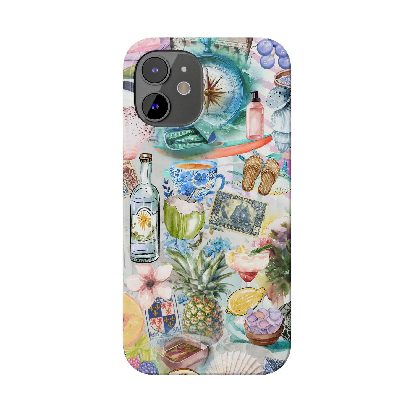 Travel Coquette Collage Slim Cute Phone Cases for Iphone  | iPhone 15 Case | iPhone 15 Pro Max Case, Iphone 14, Iphone 14 Pro Max, Iphone 13