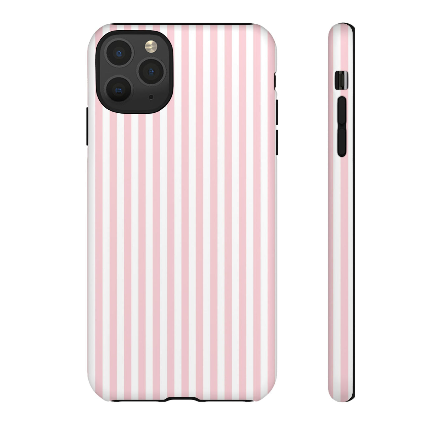 Tough Premium Sweet Pink Stripes Phone Case Gift for Her - For Apple iPhone 16 Pro Max 16e iPhone 15 Pro iPhone Iphone 14 Plus 13 Pro 12 SE XR - Studio40ParkLane