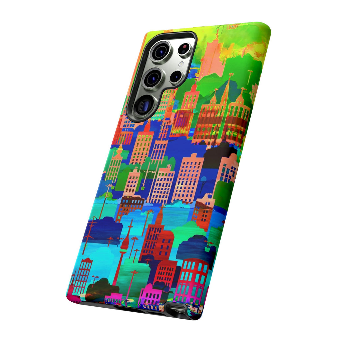 Cute Samsung Case | Cool Iphone Case | Summer City Skyline, Samsung S24, S23, S22, S21, IPhone 15 Case | Iphone 14 Case, Iphone 13 Case - Studio40ParkLane