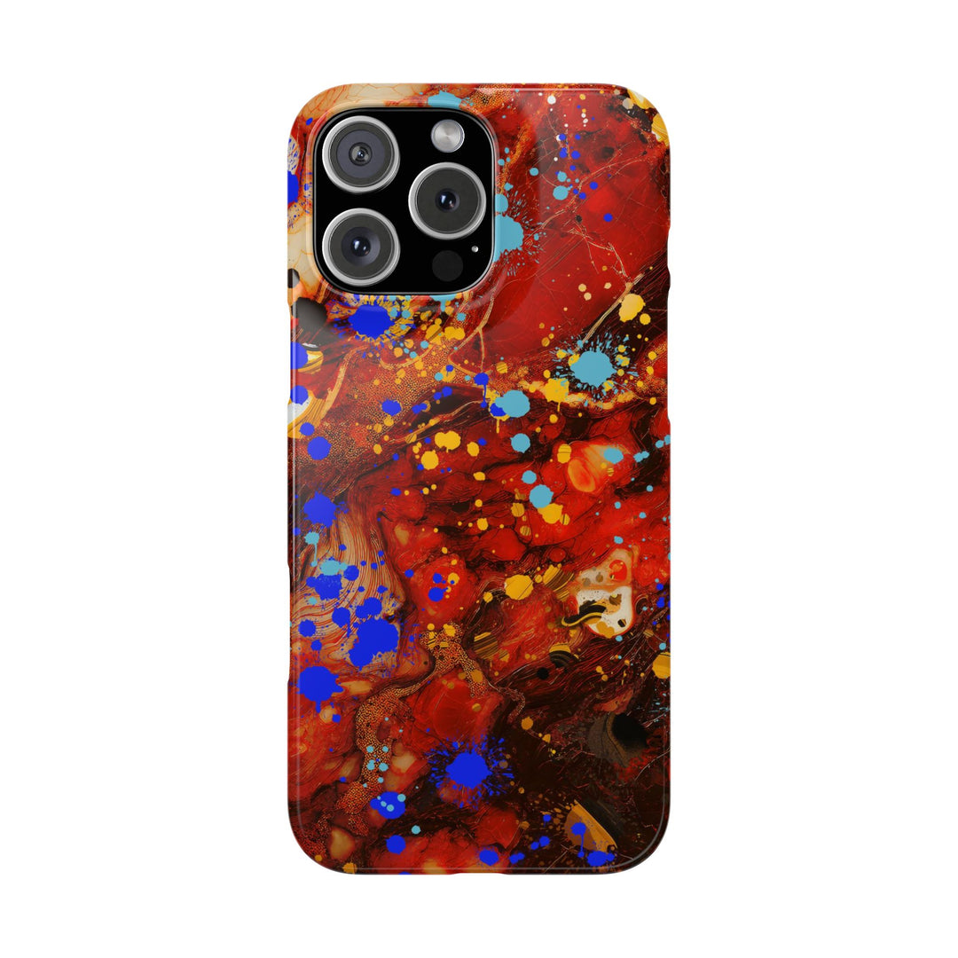 Slim Cute Phone Cases for Iphone - | iPhone 15 Case | iPhone 15 Pro Max Case, Iphone 14 Case, Iphone 14 Pro Max, Iphone 13, Fall Marble Paint Splash - Studio40ParkLane