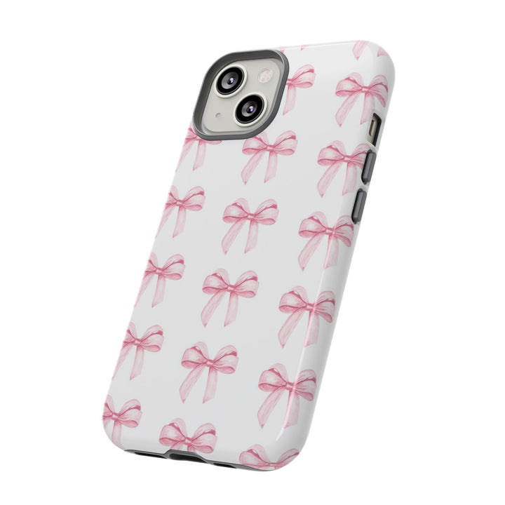 Pink Bows Cute Phone Case, for IPhone 16 Pro Max | Iphone 15, Iphone 14, IPhone 13 Case, 11 8 7, Samsung Galaxy S24, S23, S22, S21, 2 Layer Protection - Studio40ParkLane