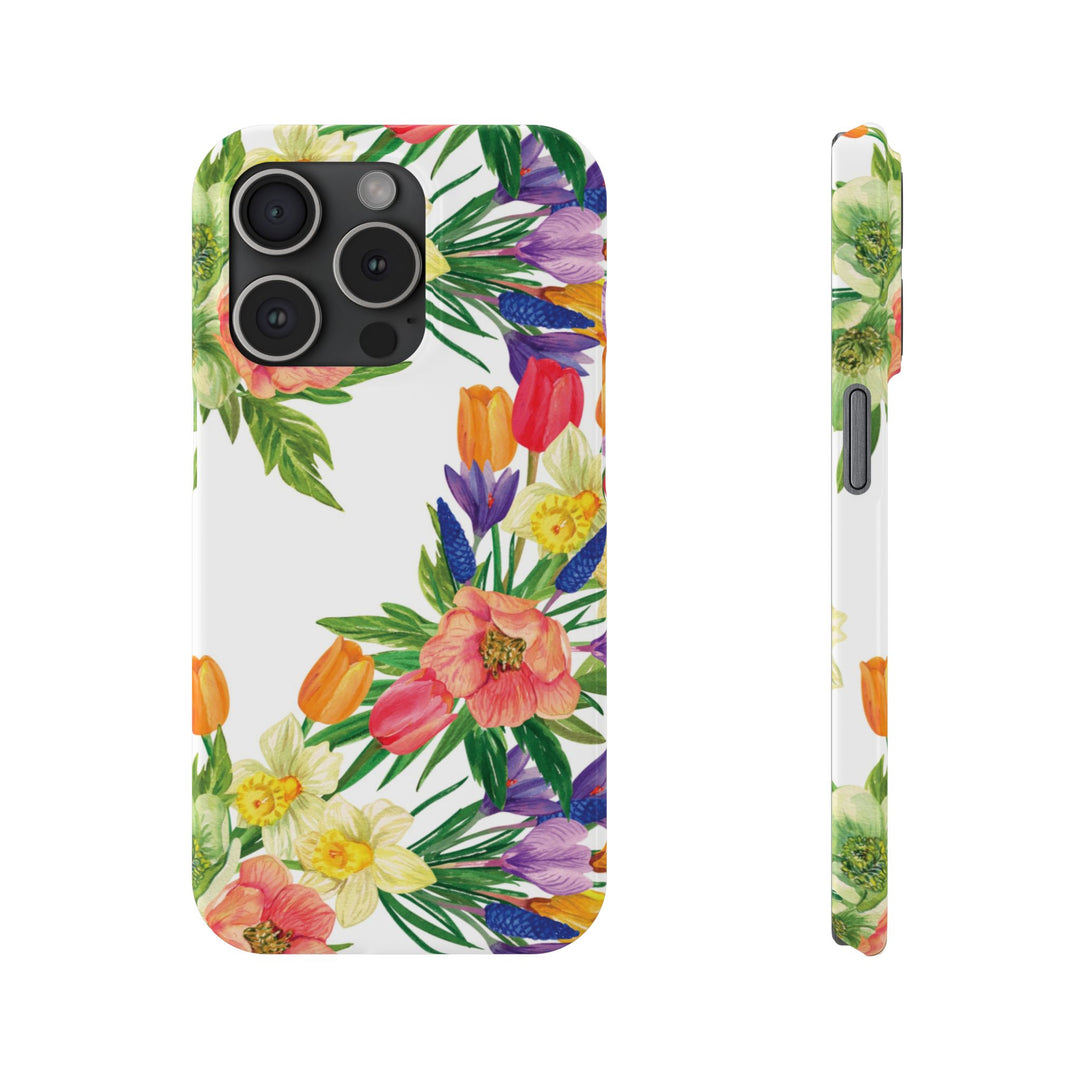 Slim Spring Flowers Gift for Her Cute Phone Cases for Iphone 16 Pro Max | iPhone 15 Case | iPhone 15 Pro Max Case, Iphone 14, 13, 12, 11, 10, 8, 7 - Studio40ParkLane