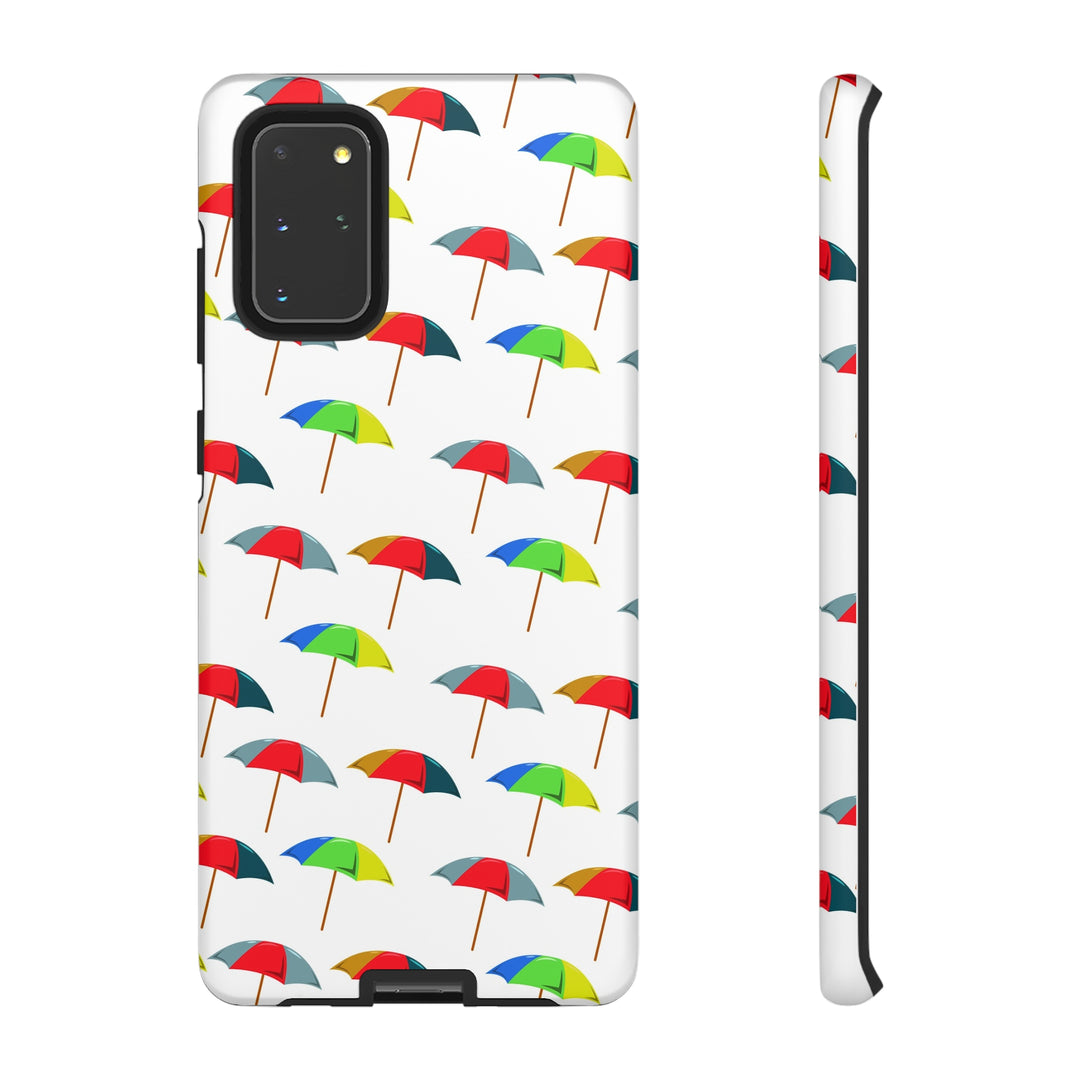 Cute Samsung Phone Case | Aesthetic Samsung Phone Case | Galaxy S23, S22, S21, S20 | Colorful Beach Parasols, Protective Phone Case - Studio40ParkLane