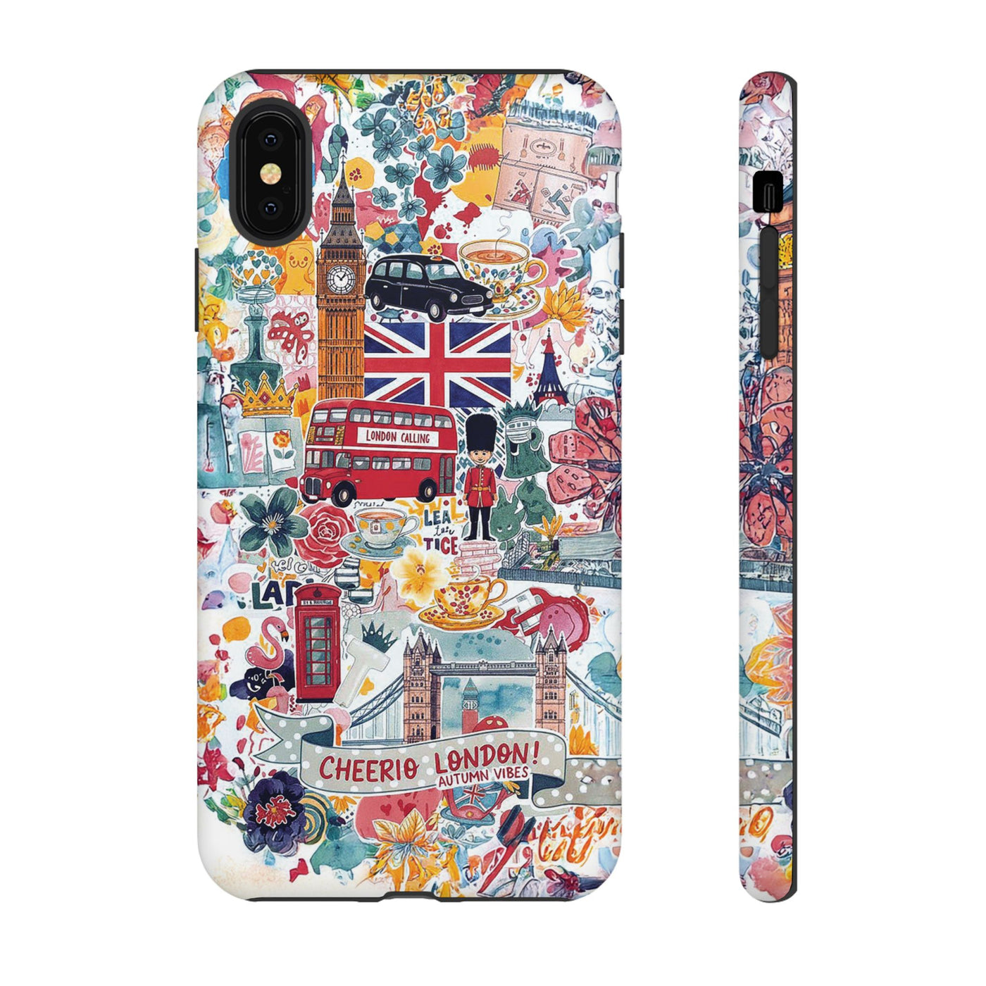 London England Coquette Collage Tough Premium Phone Case - For iPhone 17 Pro Max iPhone 16 Pro iPhone 15 Iphone 14 Plus 13 Pro 12 11 10 XR - Studio40ParkLane