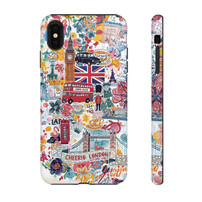 London England Coquette Collage Tough Premium Phone Case - For iPhone 17 Pro Max iPhone 16 Pro iPhone 15 Iphone 14 Plus 13 Pro 12 11 10 XR - Studio40ParkLane