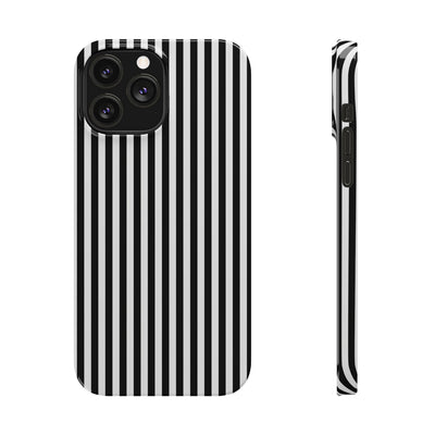 Slim Black White Striped Cute Phone Case for Iphone 16 - | iPhone 15 Pro Max Case | iPhone 14 Case Iphone 13 12 11 10 9 8 7 Gift for Her - Studio40ParkLane