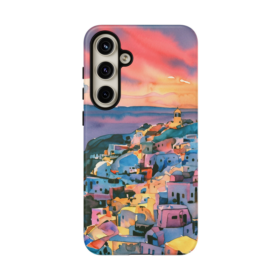 Impact Resistant, Greek Sunset, Cute Phone Cases for Samsung S24, S23, S22, S21, IPhone 15 pro Iphone 14 pro Iphone 13 IPhone 12 Iphone 11 - Studio40ParkLane