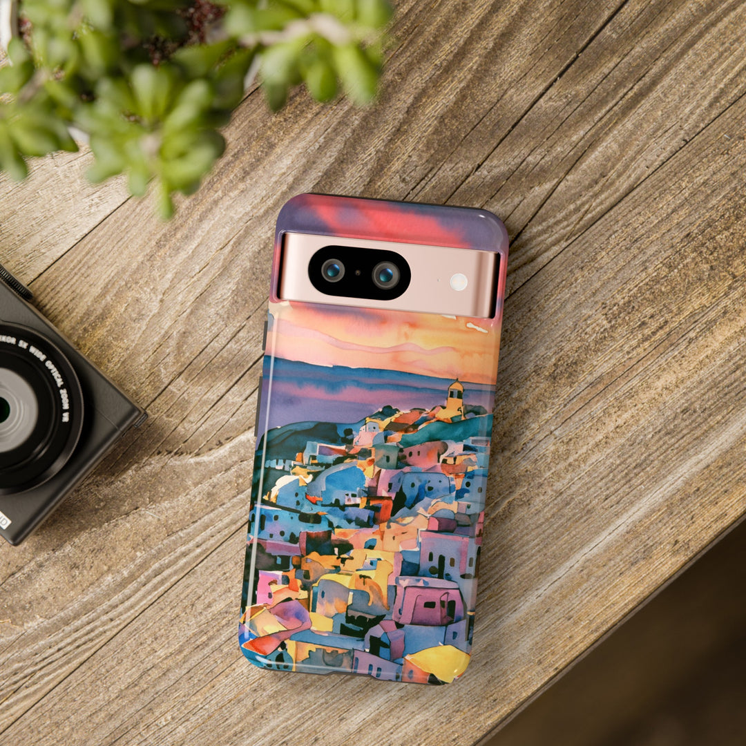 Impact Resistant, Greek Sunset, Cute Phone Cases for Samsung S24, S23, S22, S21, IPhone 15 pro Iphone 14 pro Iphone 13 IPhone 12 Iphone 11 - Studio40ParkLane