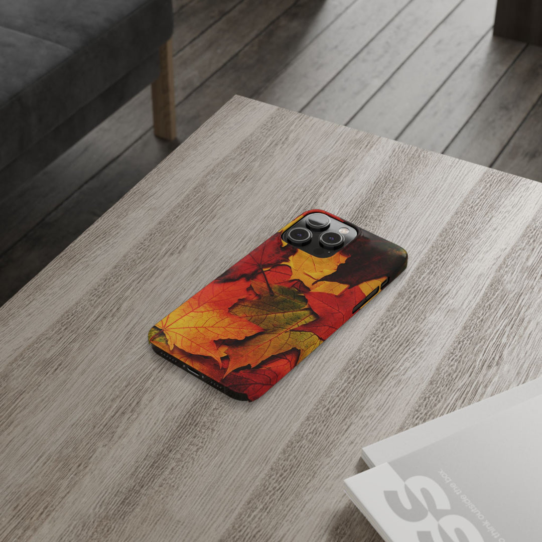 Slim Autumn Fall Leaves Gift Cute Phone Cases for Iphone 16 | iPhone 15 Case | iPhone 15 Pro Max Case, Iphone 14, Iphone 14 Pro Max, Iphone 13, Slim Mom Dad Gift - Studio40ParkLane