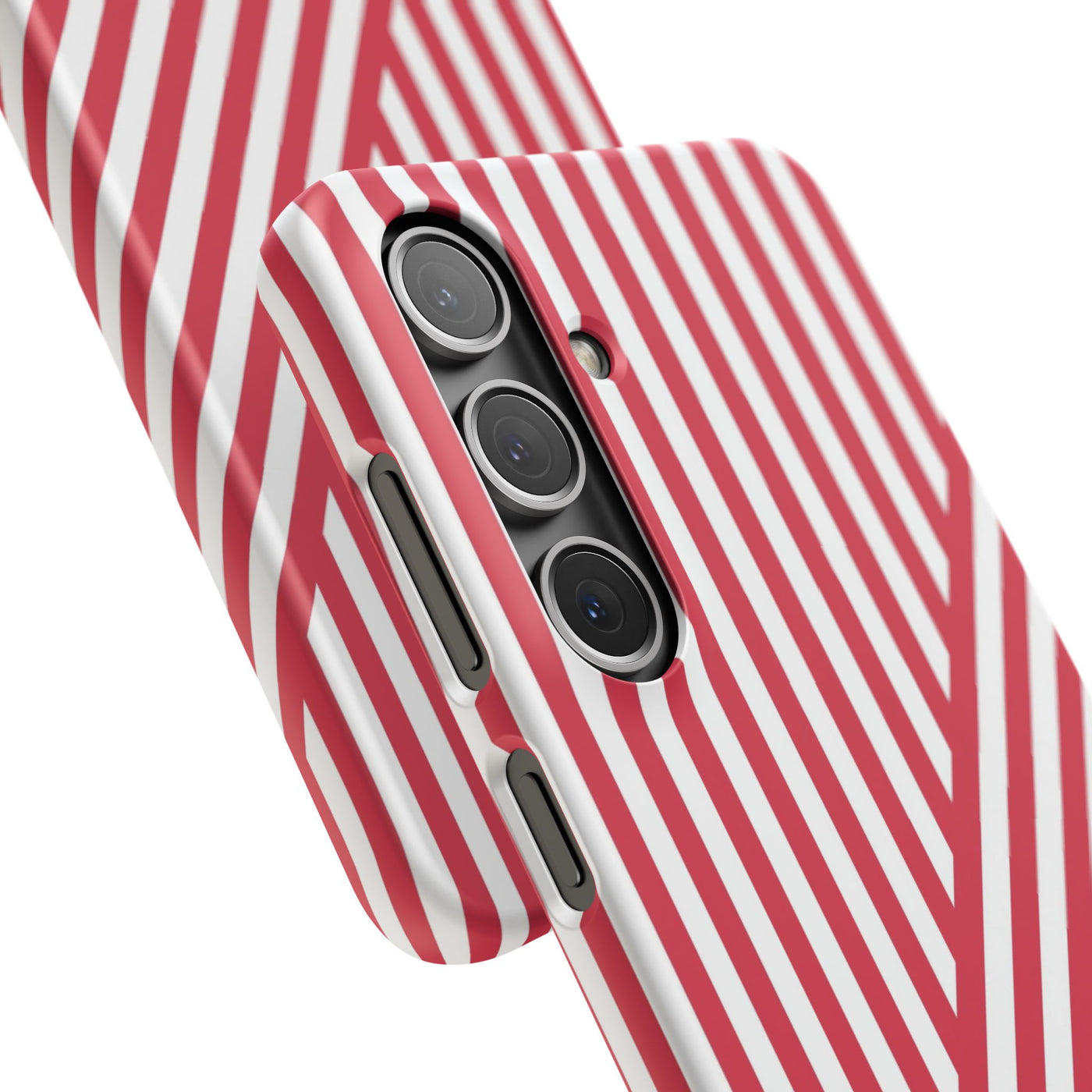 Aesthetic Winterberry Red Stripes Cute Phone Case Sleek Snap - For iPhone 17 Pro Max iPhone 16 Pro iPhone 15 Iphone 14 Plus 13 Pro 12 11 10 Gift - Studio40ParkLane