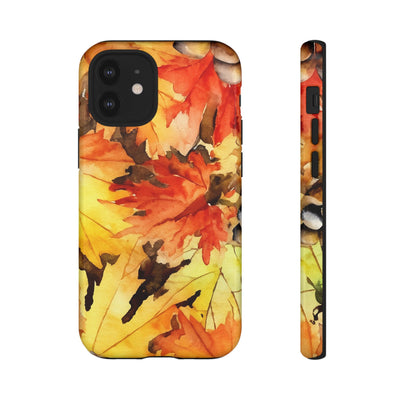 Impact Resistant, Fall Leaves, Cute Phone Cases for Samsung S24, S23, S22, S21, IPhone 15 pro Iphone 14 pro Iphone 13 IPhone 12 Iphone 11