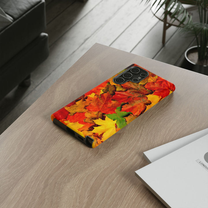 Fall Leaves Impact Resistant, Cute Phone Cases for Samsung S24, S23, S22, S21, IPhone 15 pro Iphone 14 pro Iphone 13 IPhone 12 Iphone 11 - Studio40ParkLane