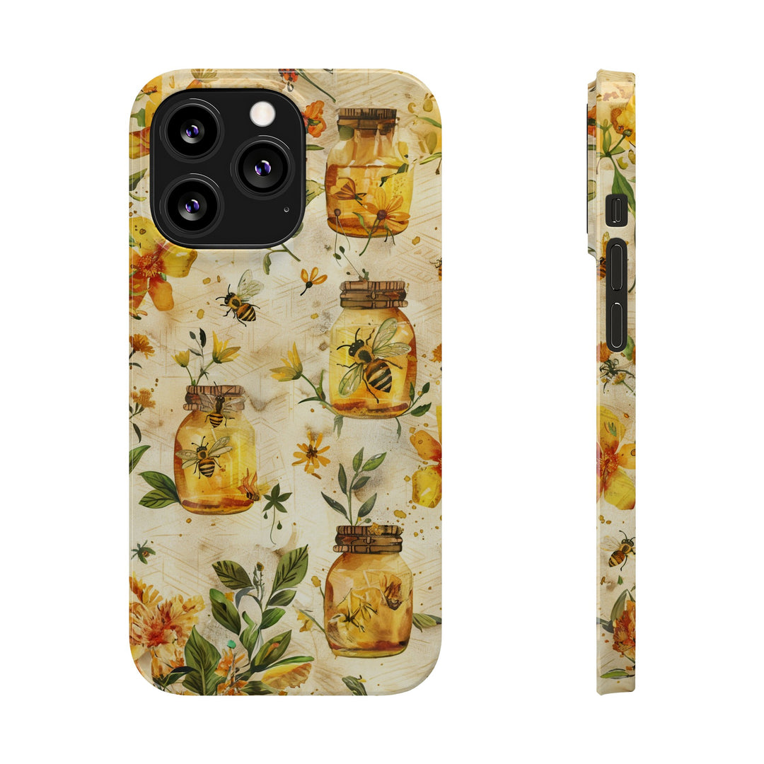 Slim Cute Phone Cases for Iphone | iPhone 15 Case | iPhone 15 Pro Max Case, Iphone 14, Iphone 14 Pro Max, Iphone 13, Honey Bees Yellow - Studio40ParkLane