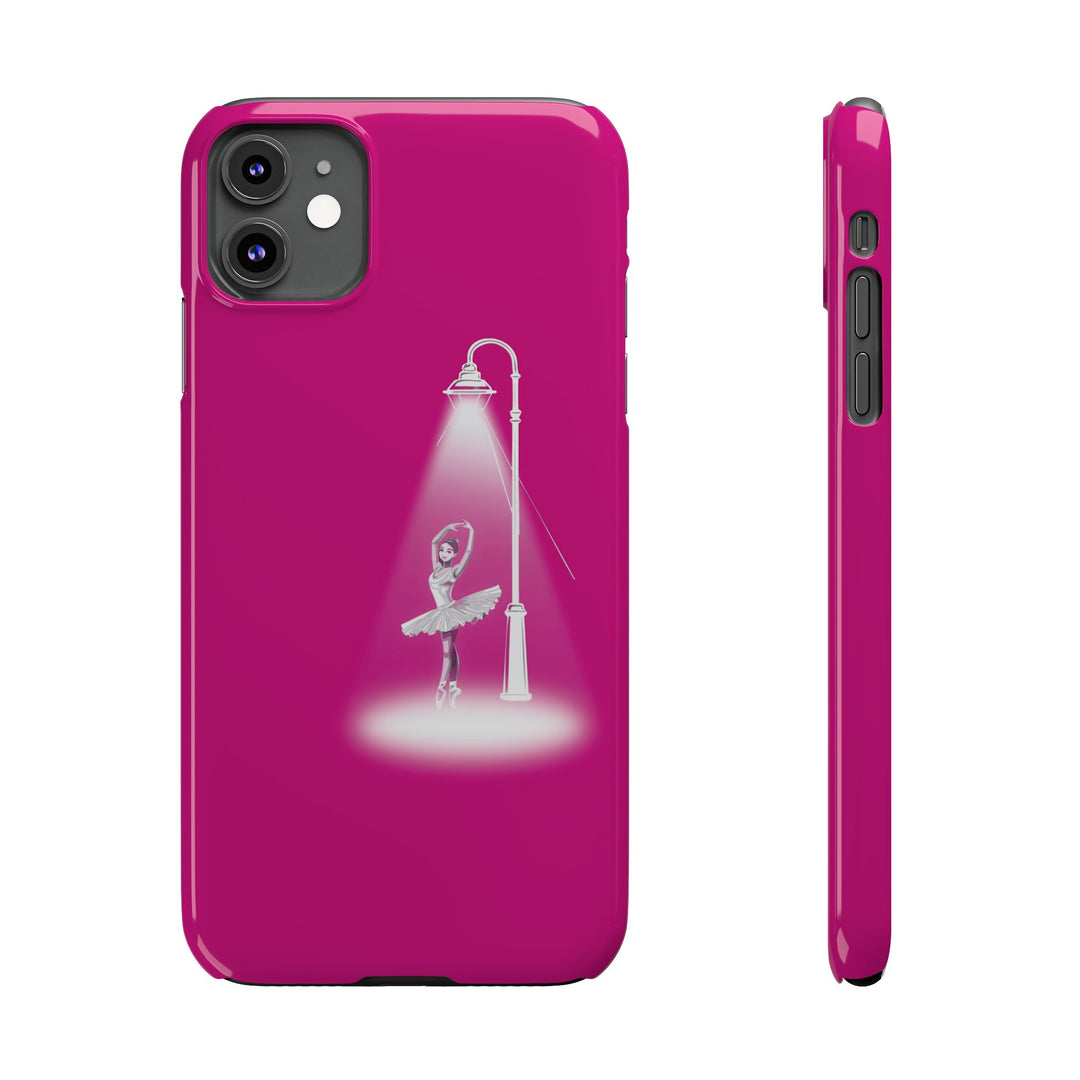 Slim Pink Ballet Dancer Spotlight Gift for Her Cute Phone Cases for Iphone 16 Pro Max | iPhone 15 Case | iPhone 15 Pro Max Case, Iphone 14, 13, 12, 11, 10, 8, 7 - Studio40ParkLane