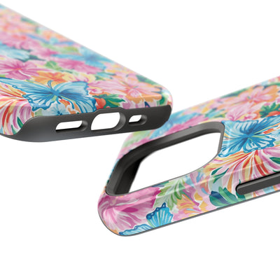 Butterflies Flowers Magsafe Cute Phone Case for Iphone Gift for Her, iPhone 16 Case iPhone 15 Pro Max Case, Iphone 14, Iphone 14 Pro Max, 13, 12