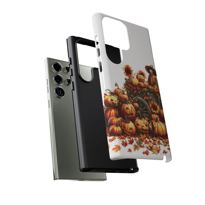 Impact Resistant, Fall Leaves Scarecrow, Cute Phone Cases for Samsung S24, S23, S22, S21, IPhone 15 pro Iphone 14 pro Iphone 13 IPhone 12 Iphone 11 - Studio40ParkLane
