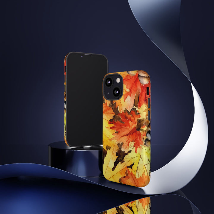 Impact Resistant, Fall Leaves, Cute Phone Cases for Samsung S24, S23, S22, S21, IPhone 15 pro Iphone 14 pro Iphone 13 IPhone 12 Iphone 11 - Studio40ParkLane