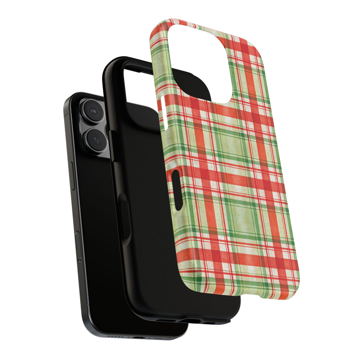 Aesthetic Tough Red Green Checkered Premium Phone Case - For iPhone 17 Pro Max iPhone 16 Pro iPhone 15 Iphone 14 Plus 13 Pro 12 11 10 XR XS - Studio40ParkLane