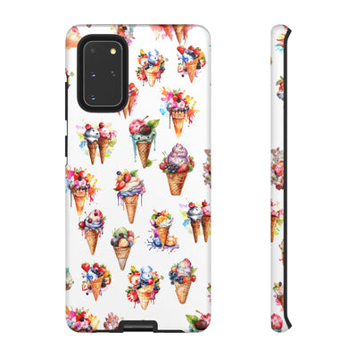 Impact Resistant, Summer Icecream, Cute Phone Cases for Samsung S24, S23, S22, S21, IPhone 15 pro, Iphone 14 pro, Iphone 13 IPhone 12, Iphone 11