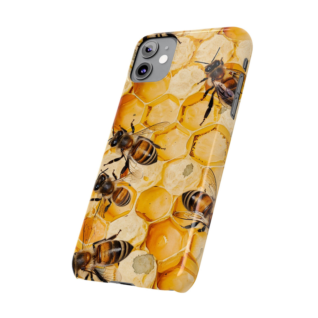 Slim Cute Phone Cases for Iphone - | iPhone 15 Case | iPhone 15 Pro Max Case, Iphone 14 Case, Iphone 14 Pro Max, Iphone 13, Summer Honey Bees - Studio40ParkLane