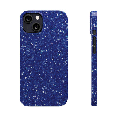 Slim Blue Muted Faux Play on Glitter Effect Cute Phone Cases for Iphone 16 Pro Max | iPhone 15 Case | iPhone 15 Pro Max Case, Iphone 14, Iphone 14 Pro Max, Iphone 13 12 11 8 7