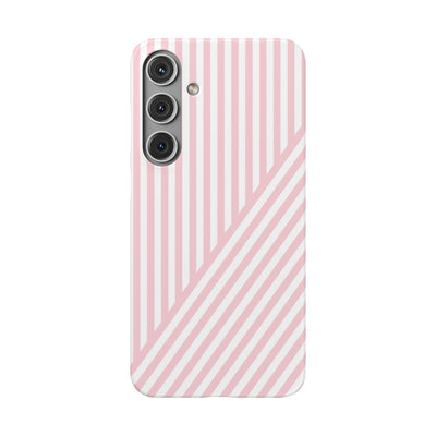 Aesthetic Sweet Pink Stripes Cute Phone Case Sleek Snap - For iPhone 17 Pro Max iPhone 16 Pro iPhone 15 Iphone 14 Plus 13 Pro 12 11 10 Gift