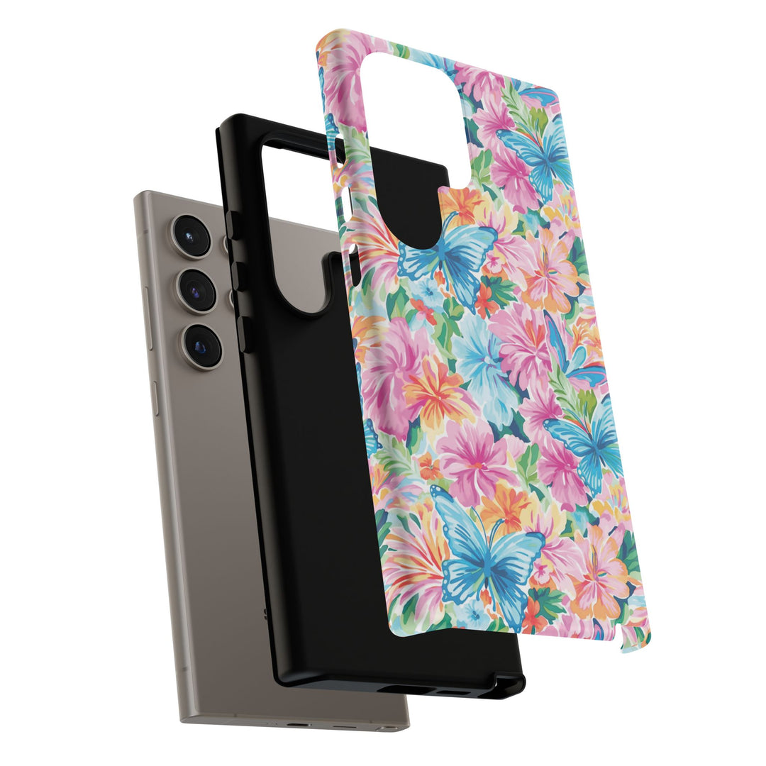 Premium Tough Butterflies Flowers Cute Phone Cases for Samsung S24, S23, S22, S21, S20, Plus and Ultra, Iphone 16 Pro Max,15, 14, 13, 12, 11, 10 - Studio40ParkLane
