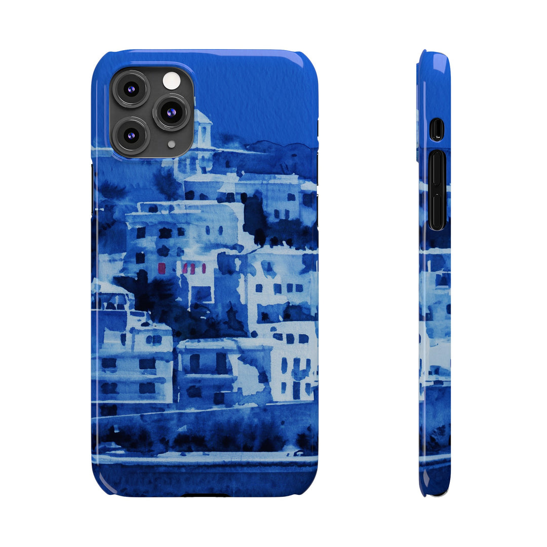 Slim Cute Phone Cases for Iphone | iPhone 15 Case | iPhone 15 Pro Max Case, Iphone 14, Iphone 14 Pro Max, Iphone 13, Greek Island Blue - Studio40ParkLane